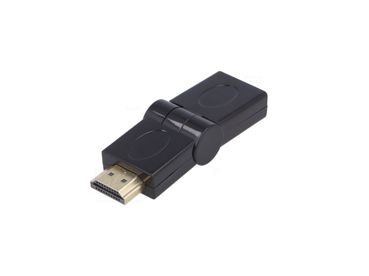 Beweegbare HDMI-adapter male/female, 90 graden