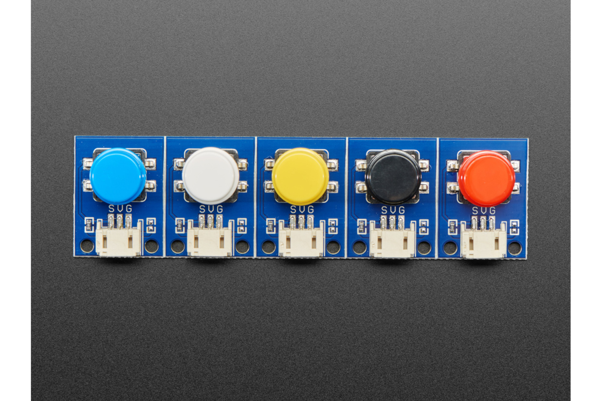 STEMMA bedrade tactiele drukknoppen set - 5 kleuren