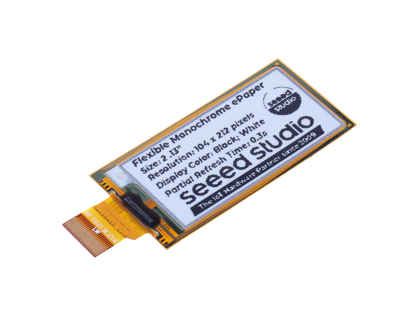 2.13-inch Flexibel Monochroom ePaper Display met 212x104 Pixels