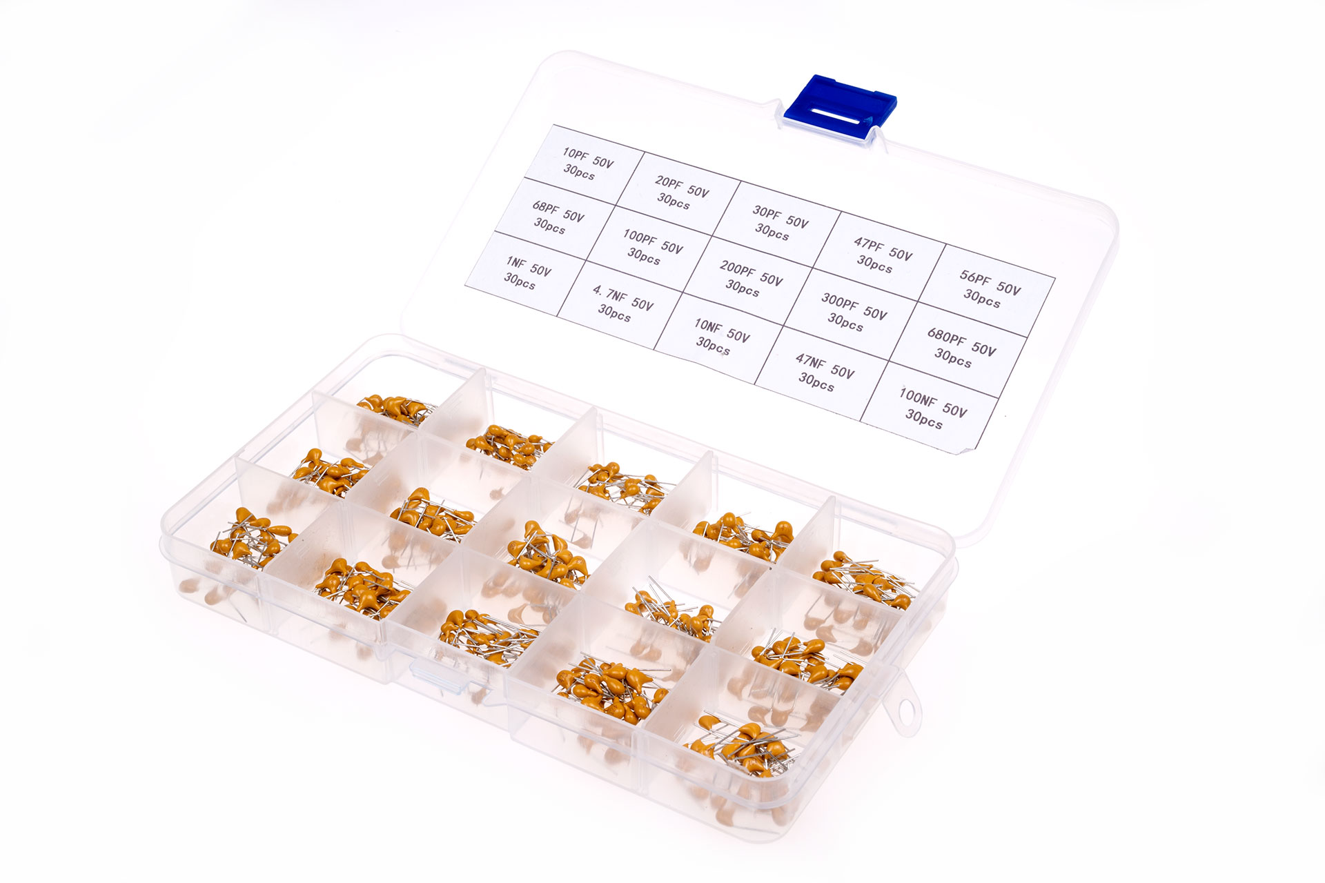 Keramische Condensator Kit in doos - 15 soorten - 450 stuks