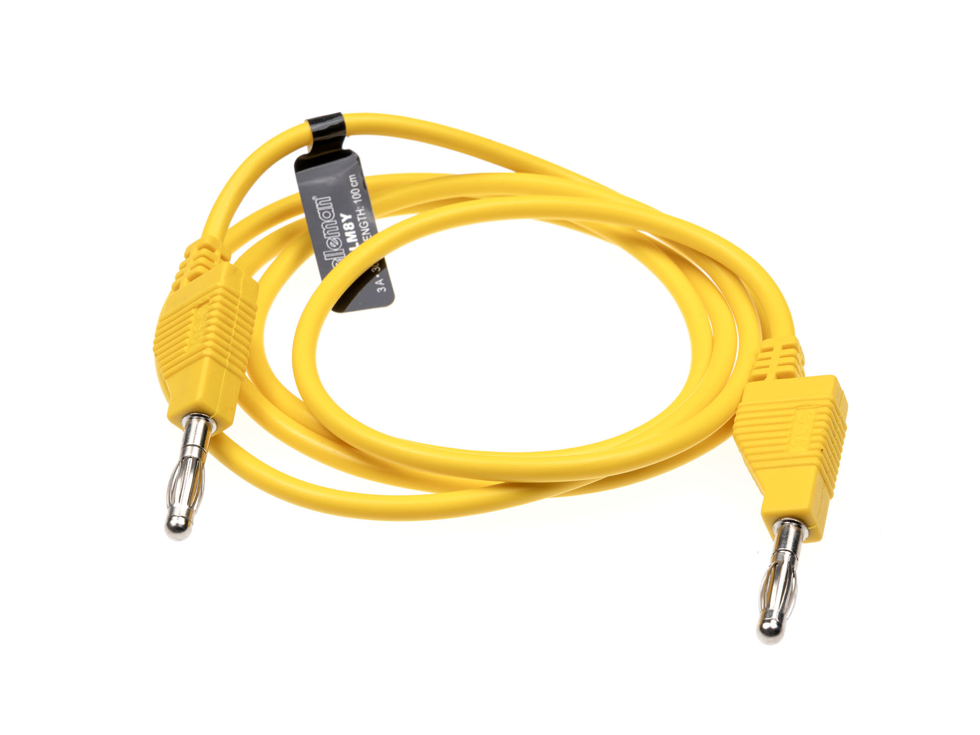 Meetsnoer max. 30V/3A - 4mm Banaanstekker - 100cm - Geel