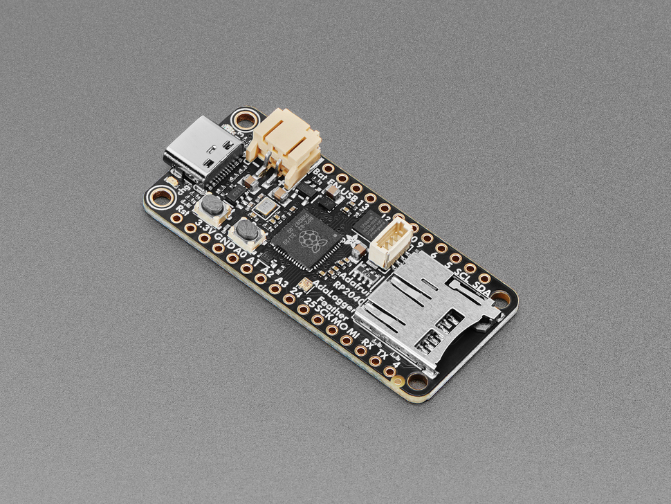 Adafruit Feather RP2040 Adalogger - 8MB Flash en microSD Slot
