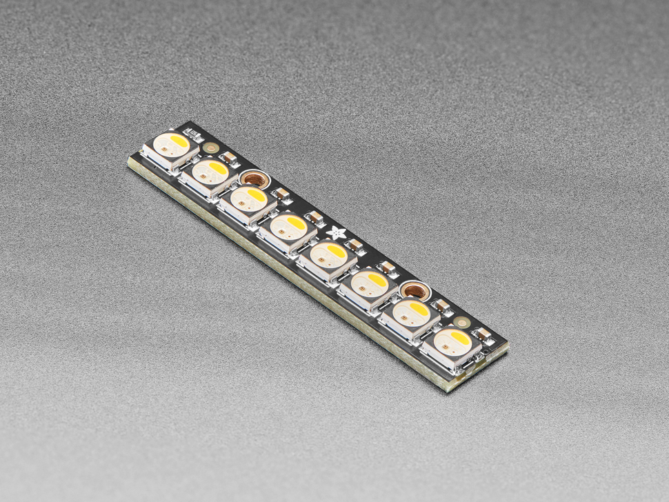 NeoPixel Stick - 8 x 5050 RGBW leds - warm wit - ~3000K