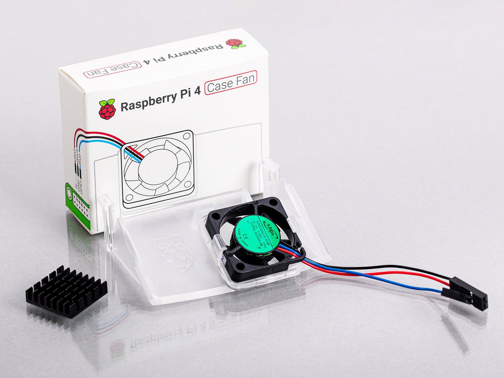 Ventilator & Heatsink voor Officiele RPi4 Behuizing