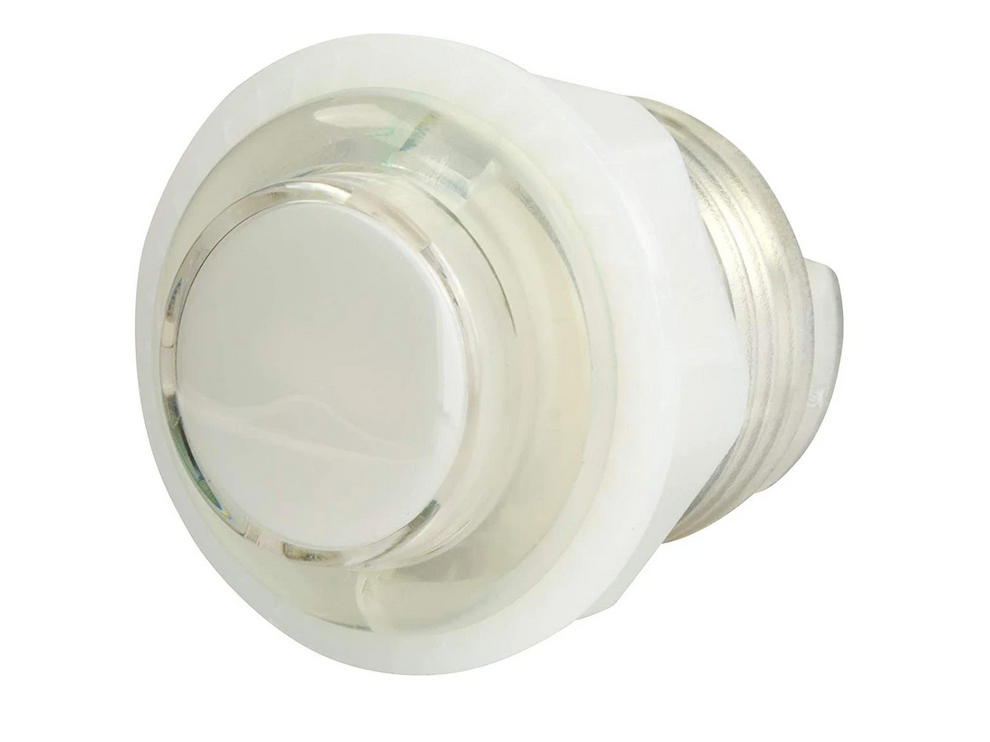 24mm Arcade Drukknop met LED - Doorzichtig Wit