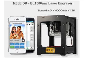 Miniture Laser Engraver Machine -550 x 550 Resolution (NEJE DK - BL1500mw, Supports Windows Pc, Andriod, IOS)