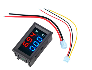 0.28" Mini Digital Voltmeter & Ammeter (DC 100V 10A, Blue and Red Dual LED Display)