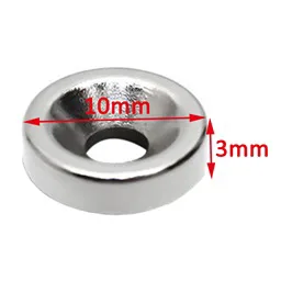 N35 Neodymium Ring Magnet (3mm Hole, 10mmx3mm)