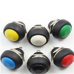 YELLOW 12mm/3A Waterproof Momentary Push Button Switch (N.O)
