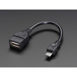 Câble hôte USB OTG - MicroB OTG mâle à femelle