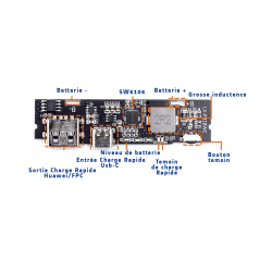 Module d'alimentation et charge USB-C PD QC3.0 18650