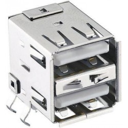 Connecteur USB Femelle type A coudé double