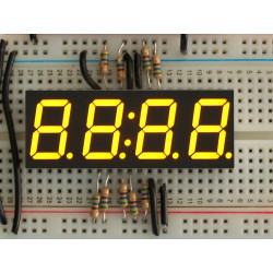 Afficheur LED jaune 4 chiffres 7 segments