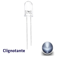 Diode LED clignotante blanche 5mm