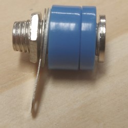 Traversée de panneau banane bleu