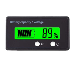 Indicateur de niveau batterie a LED avec voltmetre pour batterie 12V, 24V, 36V et 48V