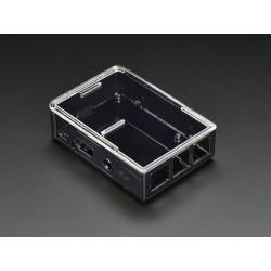 Adafruit boitier Raspberry Pi B+, Pi2, Pi3, Pi3b+ Base fumée - Dessus transparent