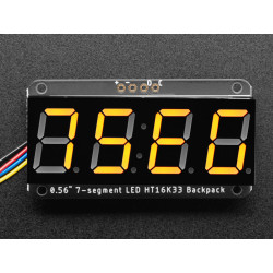Afficheur Led Jaune 7 segments avec module I2C