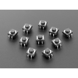 Bouton poussoir 12 x 6mm (pack de 10)