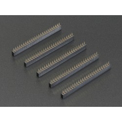 Adafruit Header courtes 25 pins femelles à souder au pas de 2 mm - paquet de 5