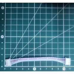 Câble nappe 10cm JST XH 2.54mm 4pins