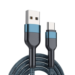 Cable USB-C Tresse bleu