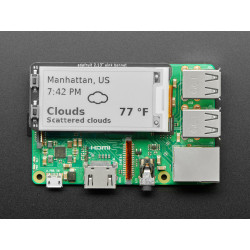 Adafruit 2.13" Monochrome E-Ink Bonnet pour Raspberry Pi - THINK INK