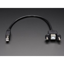 Câble USB pour montage sur panneau B mâle à B femelle