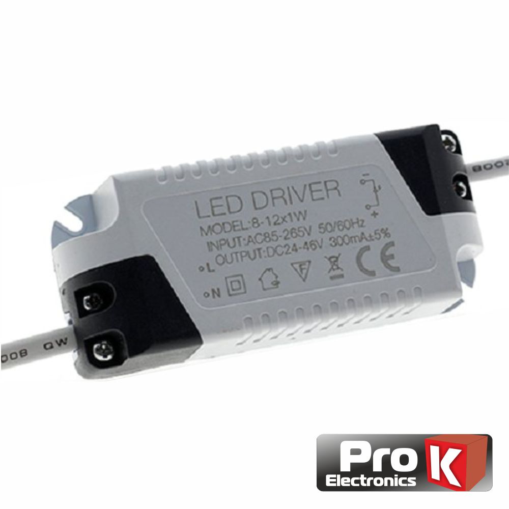 Fonte De Alimentação P/ LED 8-12W 24-46V PROK transformador led