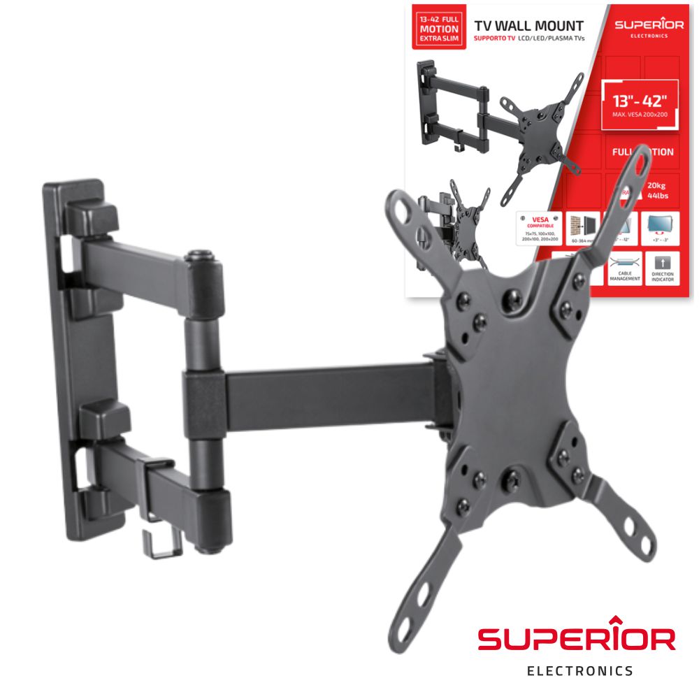 Suporte LCD/LED 13/42" C/ 2 Braços Slim Vesa 200/200 20kg