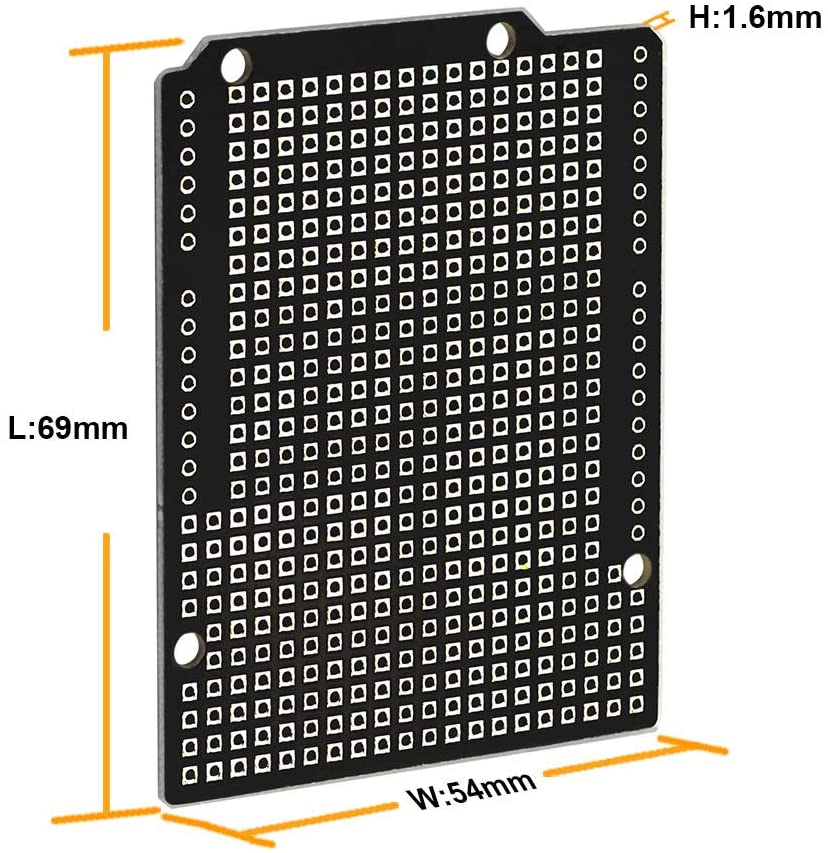 Placa protótipo Prototype dupla face compatível com Arduino UN0 R3