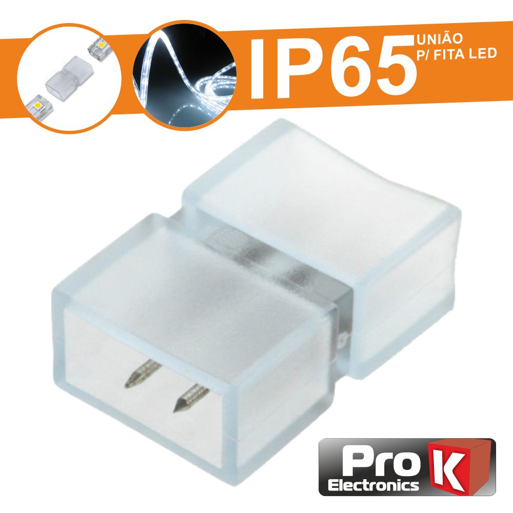 União Borracha P/ Fita LEDS 2p Monocor IP65 PROK