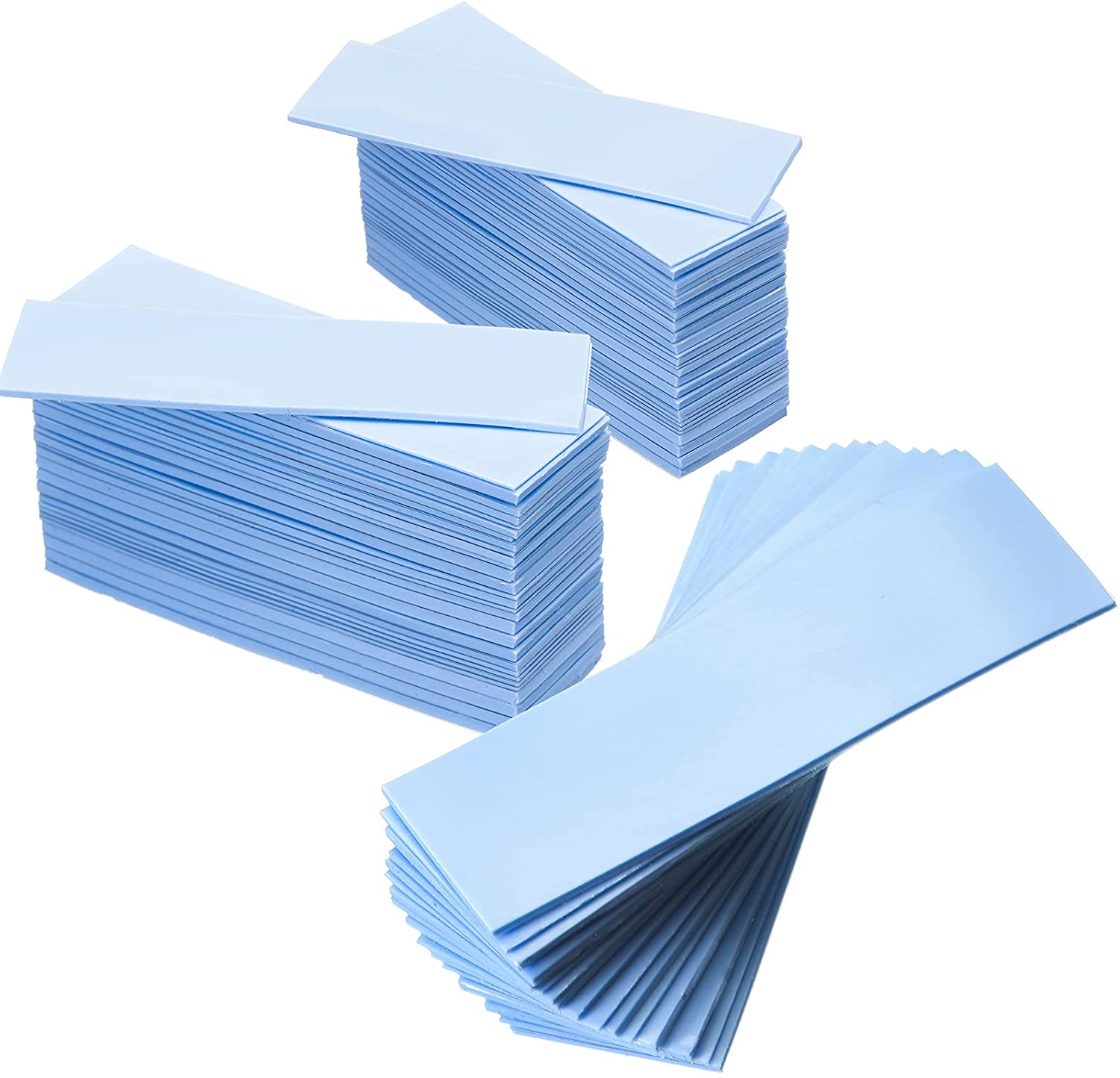 Almofadas térmicas de silicone de 67 x 20 mm 0,5 / 1,5 mm de espessura