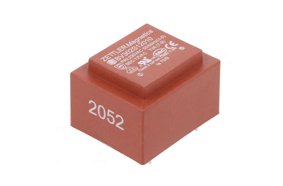 Transformador encapsulado 0,6VA 230VAC 9V 66mA BV302S24010