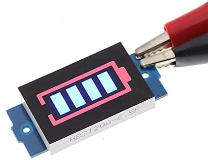 Placa módulo indicador de nível de energia bateria, ecrã azul para 1S 4,2 V 18650 baterias de iões de lítio