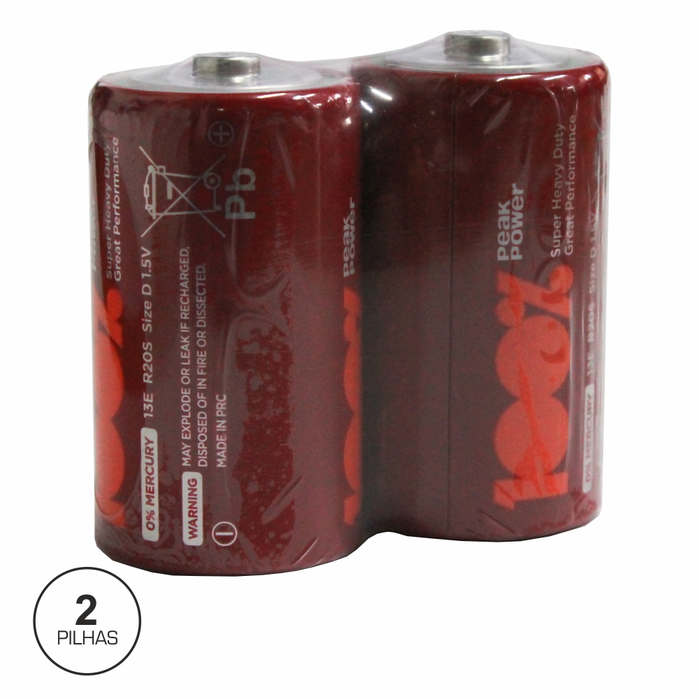 Pilha Zinco-Carvão LR20/D 1,5v 2x