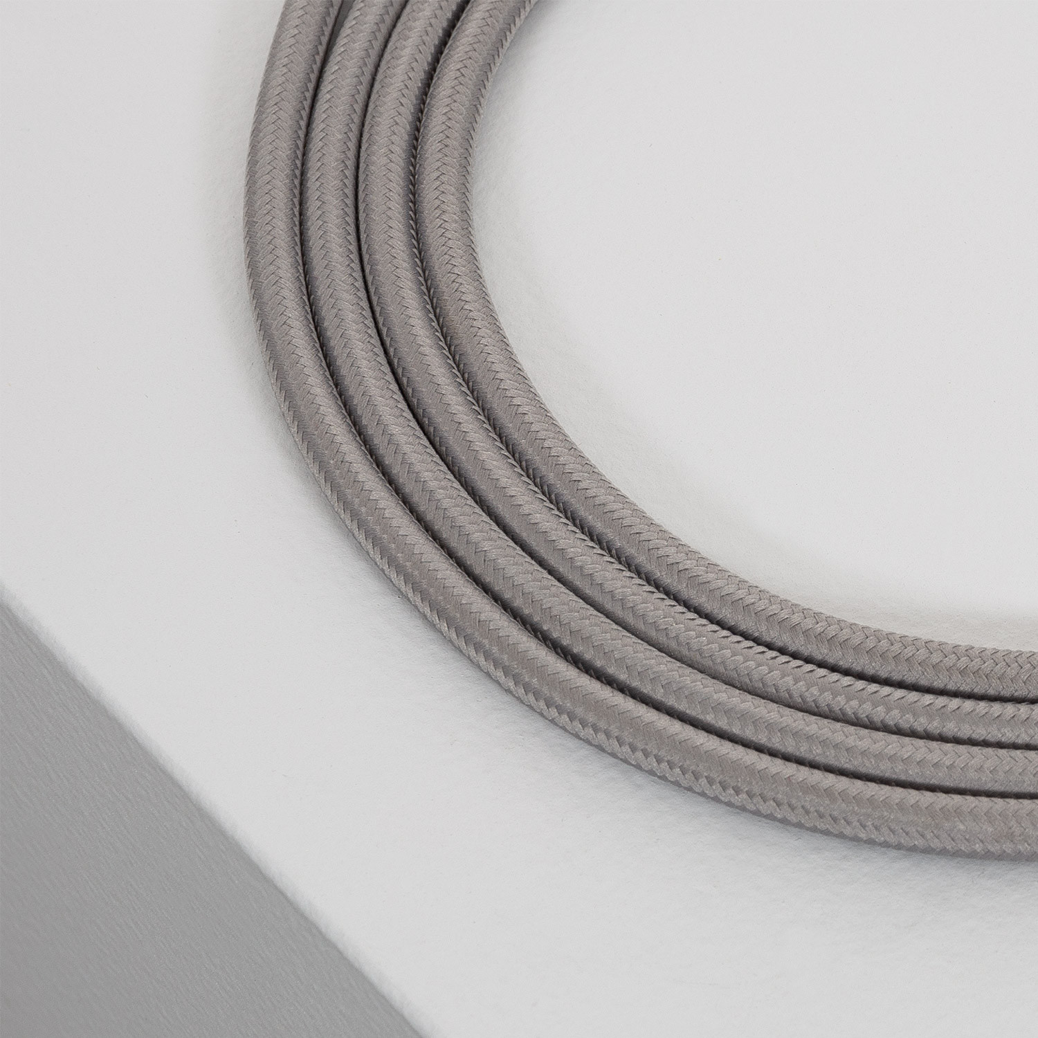 Cabo Têxtil Cinza 3x0,75mm2 para iluminação Led preço por metro