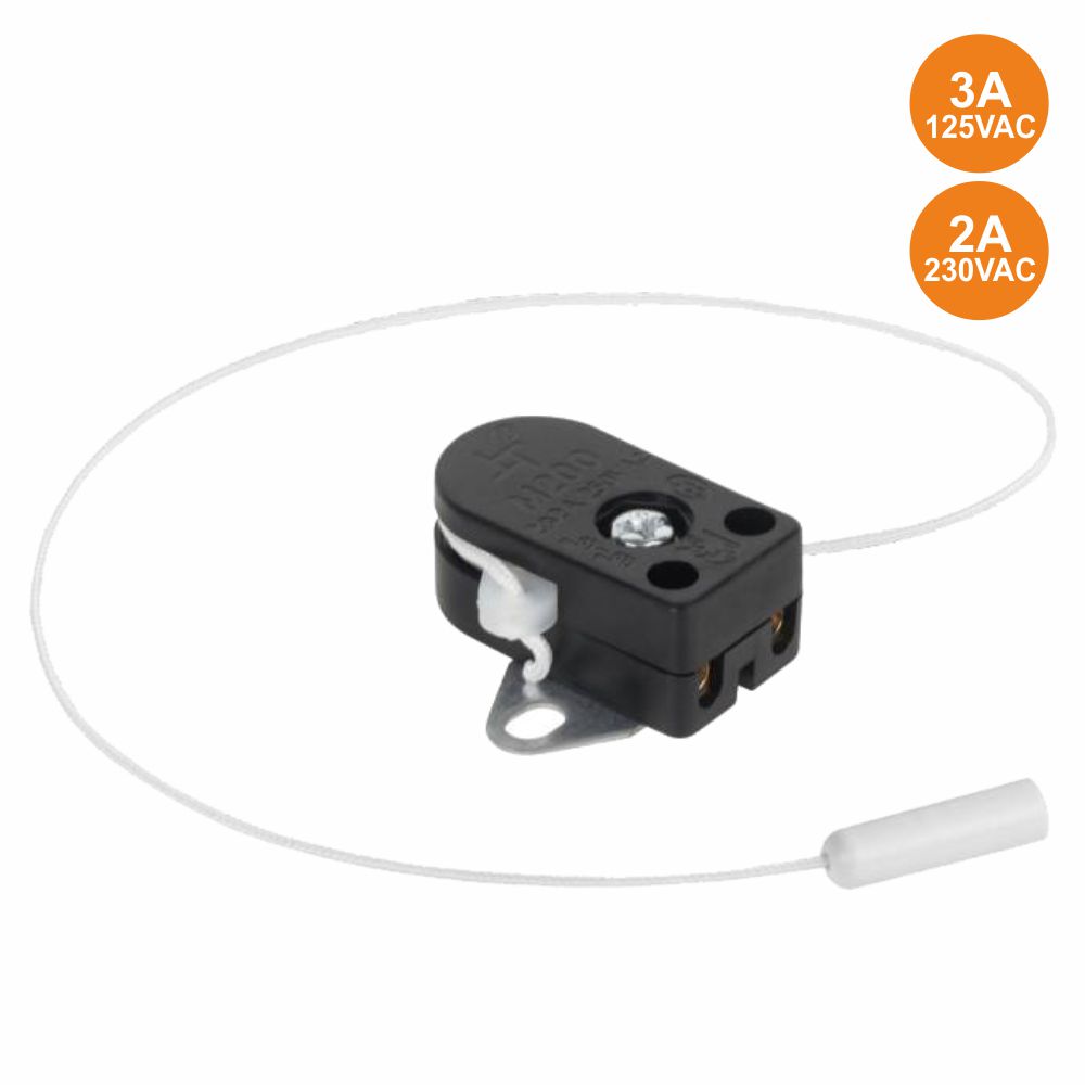 Interruptor De Passagem Spst On-Off C/ Corda 2a 250v