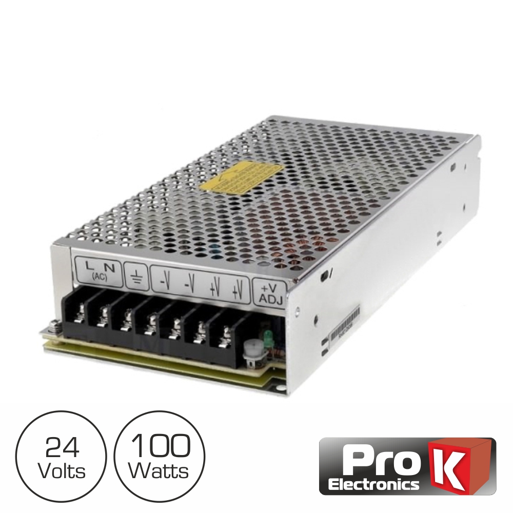 Fonte De Alimentação Industrial 24V 100W 4,2A Prok