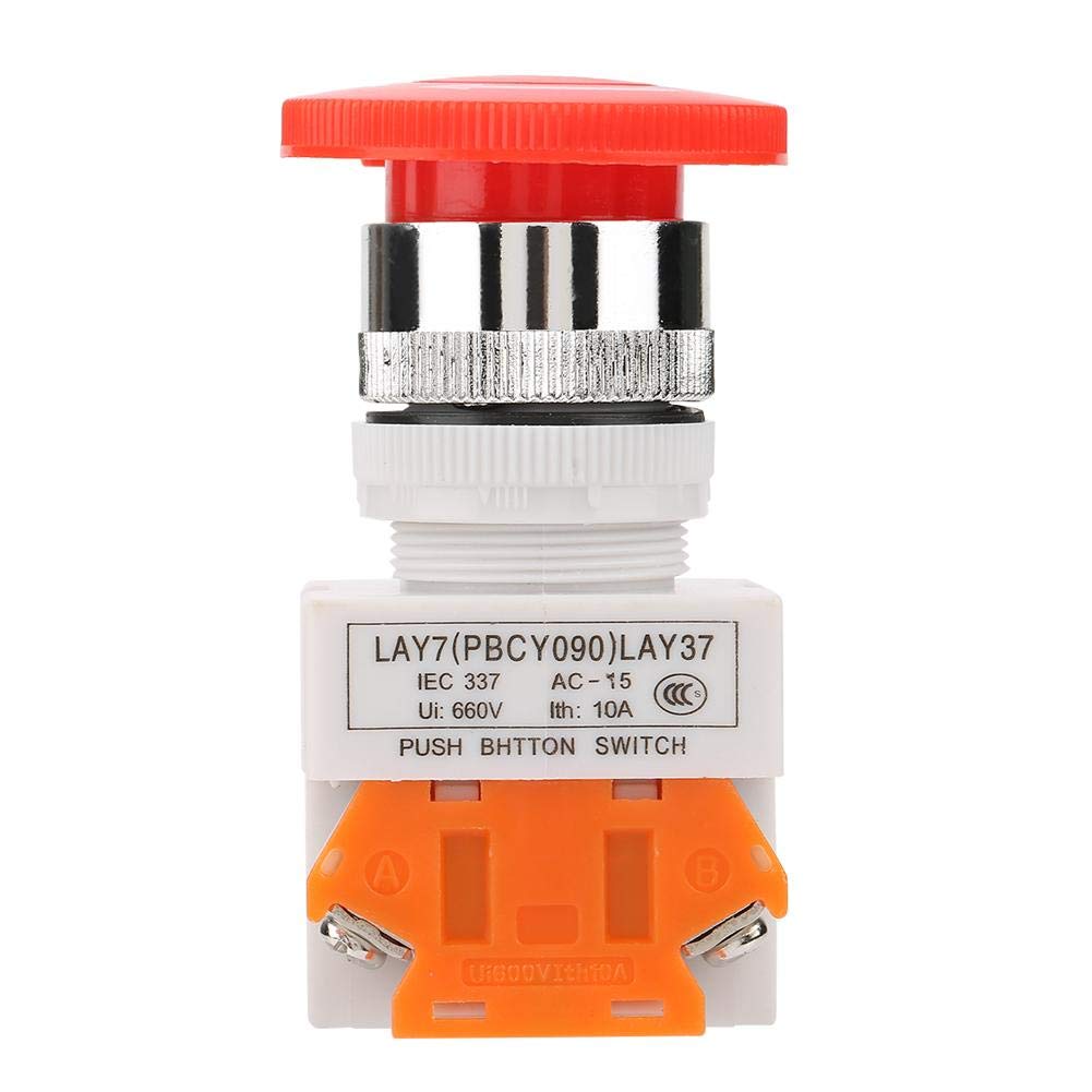 Botão de Pressão de Stop de Emergência Ø22 mm 5 A