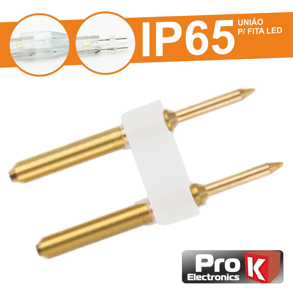 União Plástico P/ Fita LEDS 2p Monocor IP65 PROK