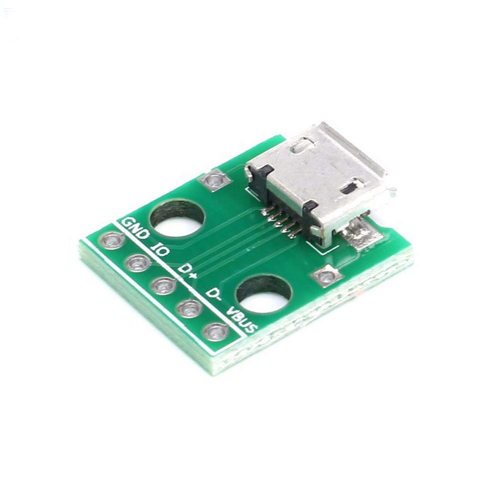 Placa módulo USB to DIP adaptador 5 Pinos B Type PCB 2,54 Micro USB