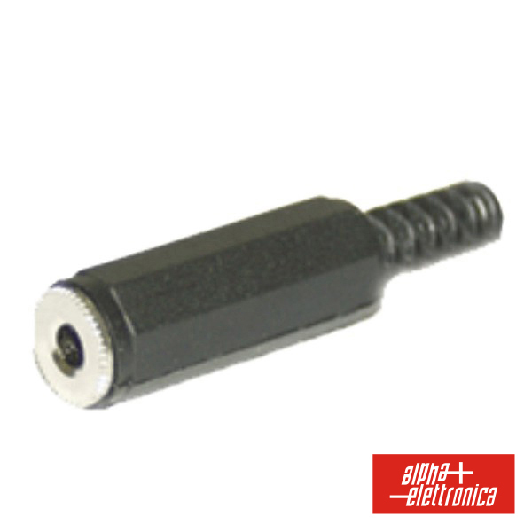 Ficha Jack Fêmea 3,5mm Stereo C/ Proteção De Cabo
