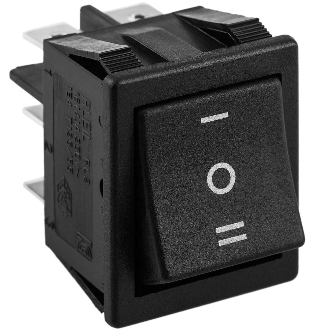 Interruptor 3 posições ON/OFF/ON SPDT 6 A 250 V/10 A 125 V preto 6 pinos