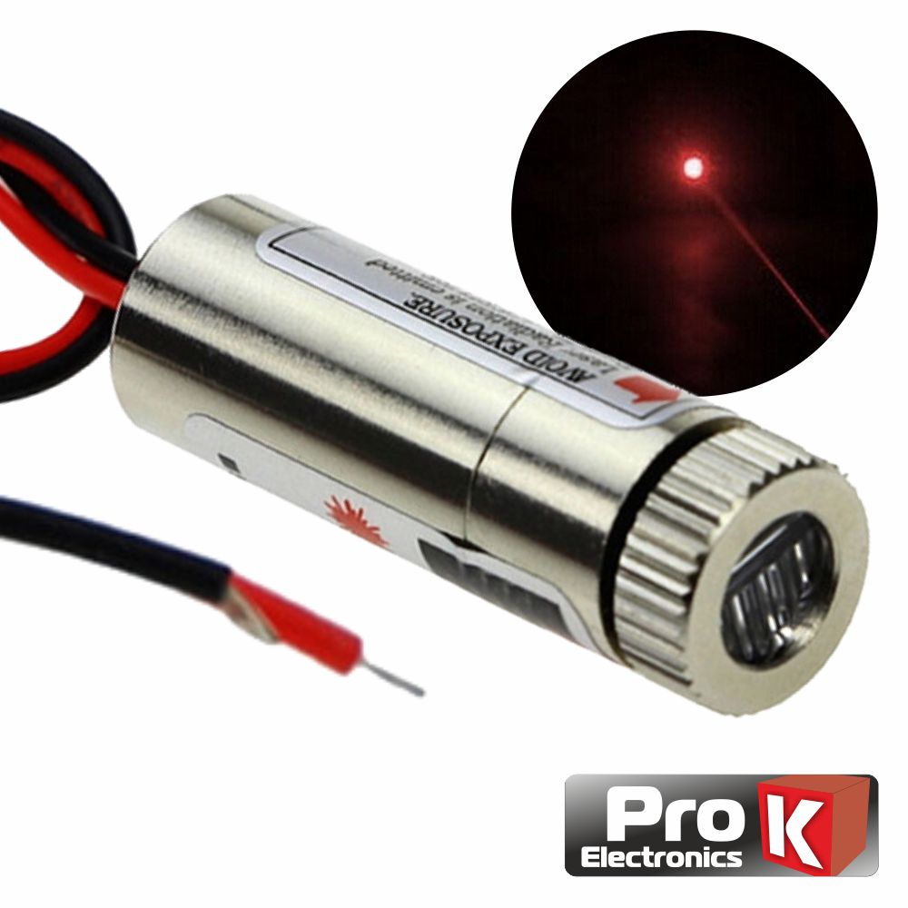 Módulo Laser Vermelho 3-5v 5mW Ponto PROK
