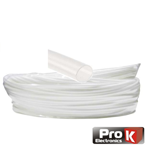 Tubo Manga Termorretráctil 6,4mm 1,2m Transparente PROK
