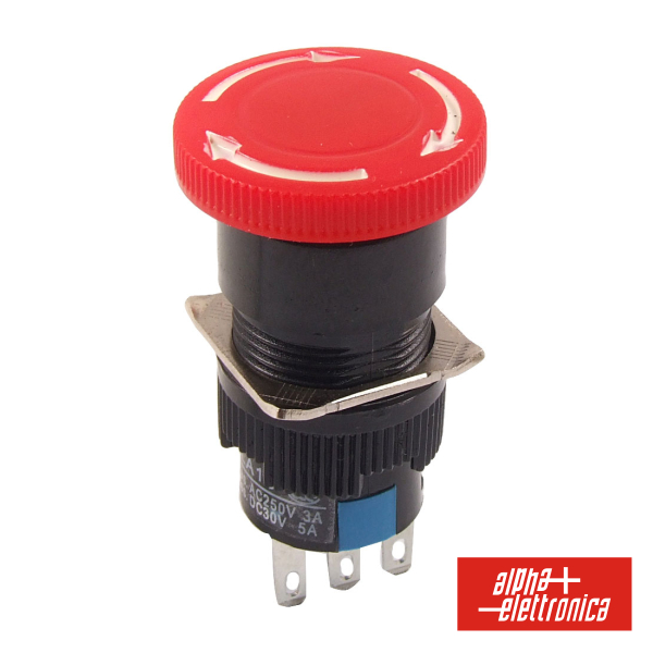 Comutador Pulsador De Emergência 230V 2No-2Nc Botão