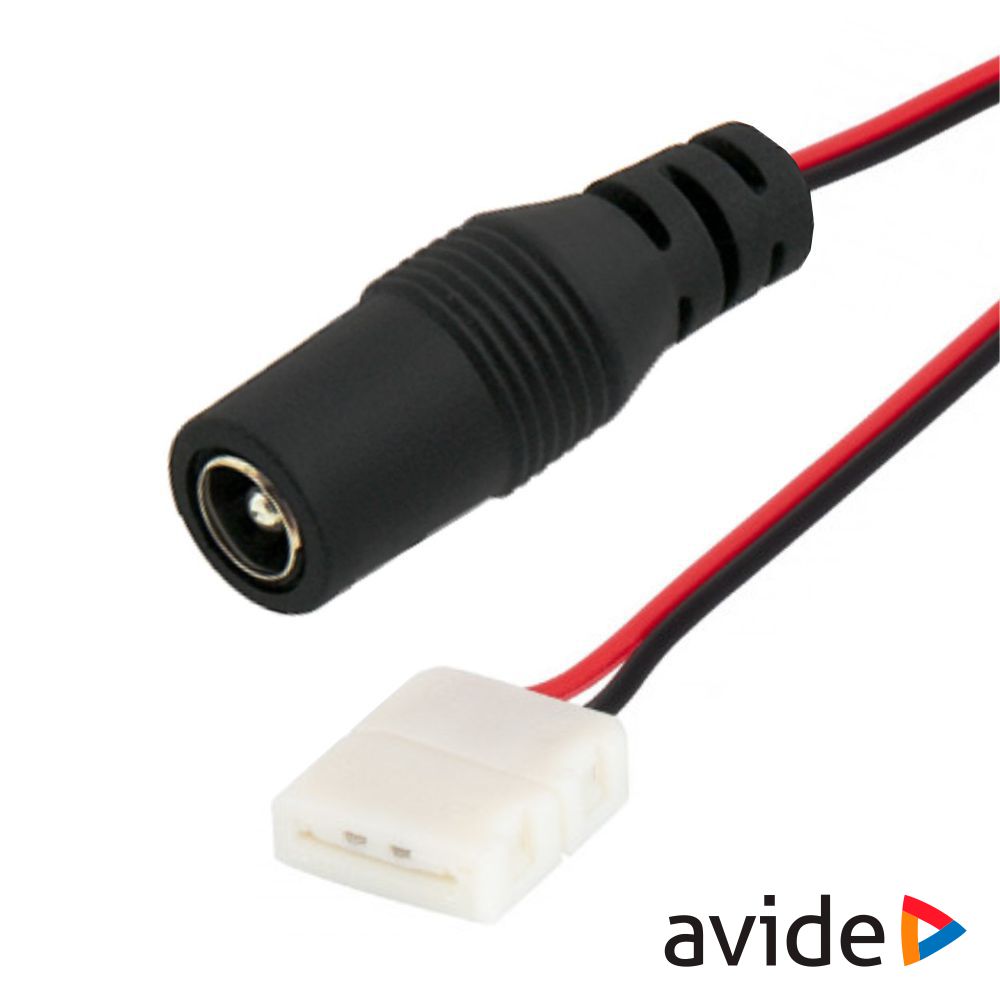 Cabo DC 2,1/5,5 P/ Fita De LEDS Monocor 8mm AVIDE