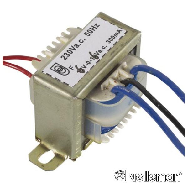 Transformador 3,6va 2x6v VELLEMAN