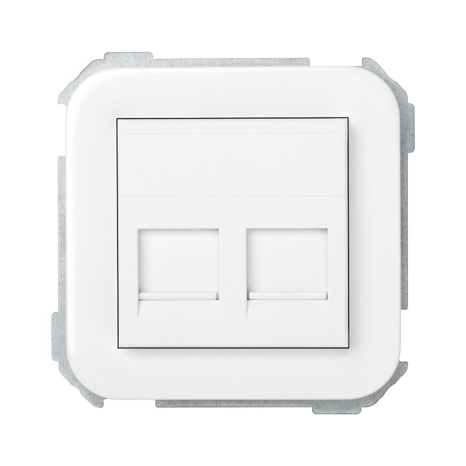 Tampa Tomada Dupla RJ11/RJ45 - Não inclui Aparelho nem Moldura, somenteTampa,